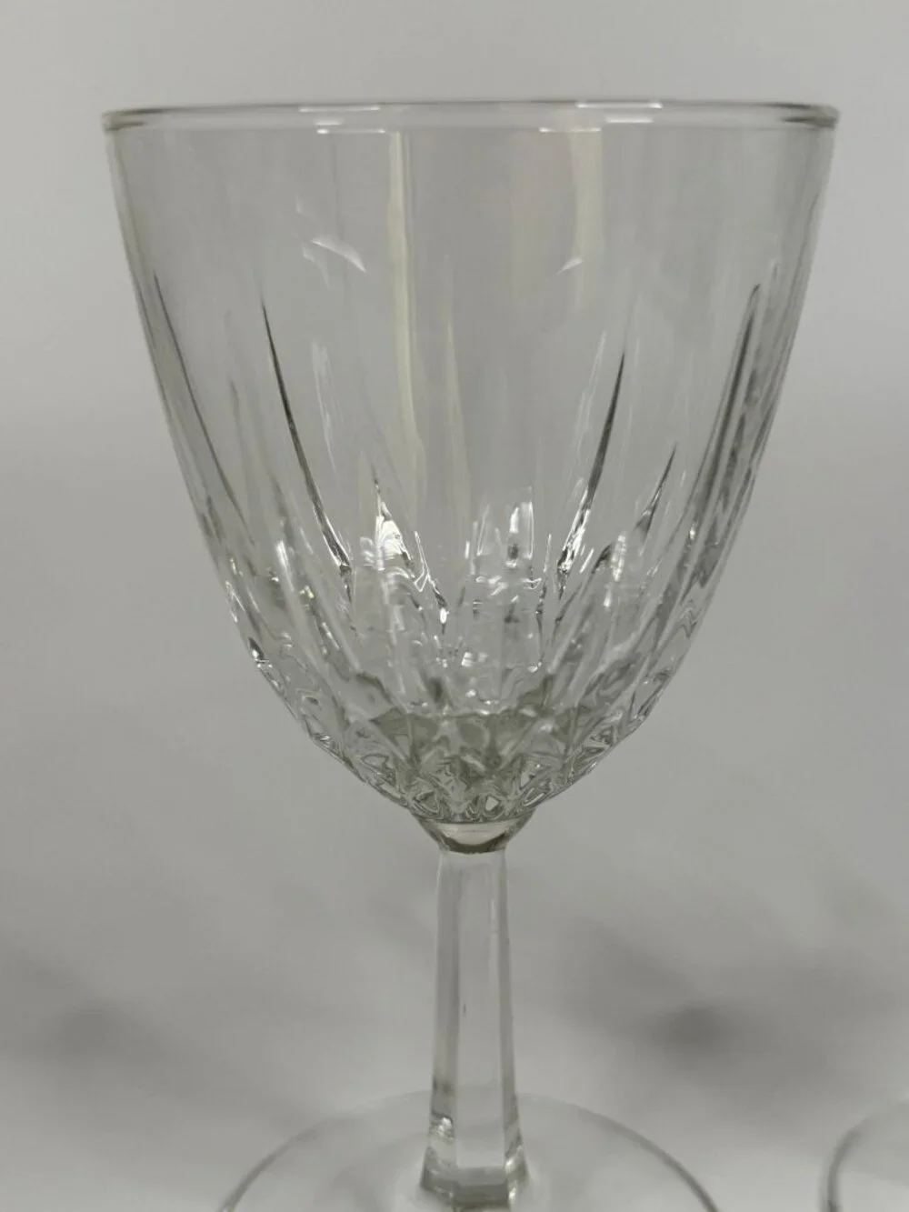Vintage Cristal d'Arques Durand Diamante Wine Glass, 5.75